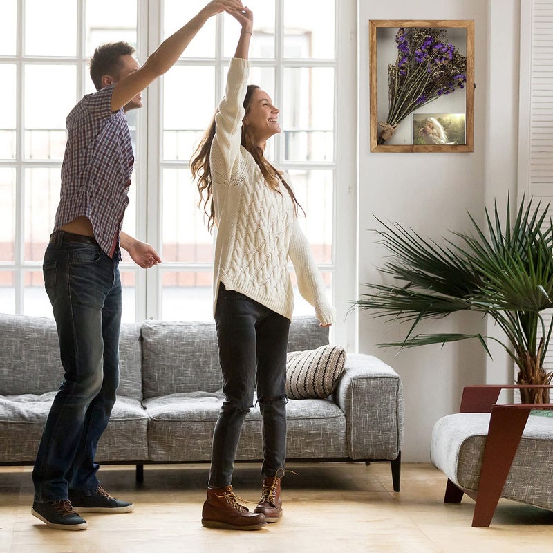 TJMOREE صندوق عرض الظل TJ.MOREE 13 x 16 إطار صندوق الظل مع نافذة زجاجية لإطار الصور باقة الزفاف تذكارات ميداليات صور صندوق الذكريات للاحتفاظ بها - Image 5